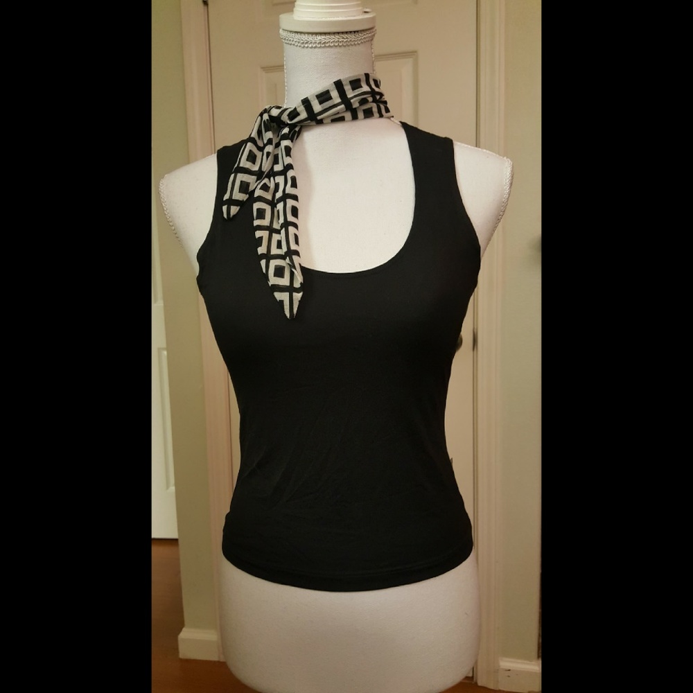 Versace Jeans Couture Womens Top w/Scarf Md Italy